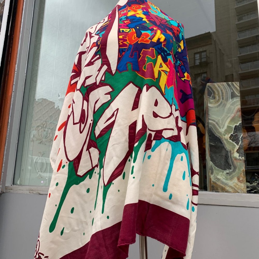 Hermes Cashmere Scarf 140cm Kongo "Graff" - Picture 3 of 8